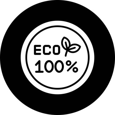 Beyaz arka planda eko etiketi. vektör