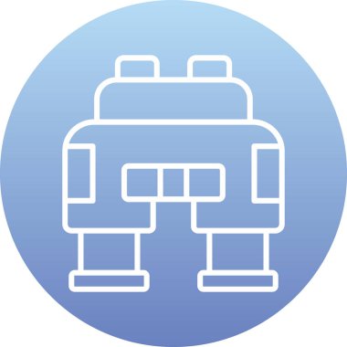 Bir robot simgesinin vektör illüstrasyonu