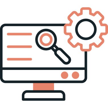 veri analizi düz renk simgesi