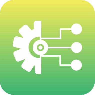 İzole edilmiş tek bir dişlinin vektör çizimi