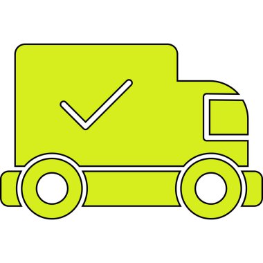 Araba teslimatı. Web simgesi basit illüstrasyon