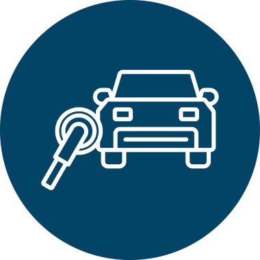 Araba simgesinin vektör illüstrasyonu