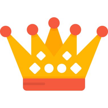 taç düz vektör simgesi