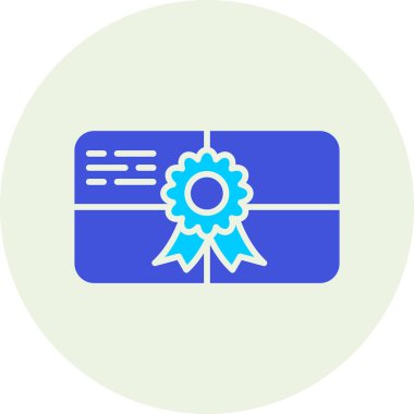 Ödül belgesi. Web simgesi vektör illüstrasyonu