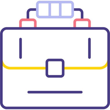 Bavul. Web simgesi basit illüstrasyon