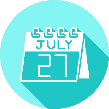 Temmuz 23 takvim tarihi simgesi, vektör illüstrasyonu