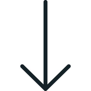 Katı biçimde ok yönü simgesi aşağı