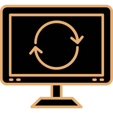 Bir bilgisayar simgesinin vektör illüstrasyonu