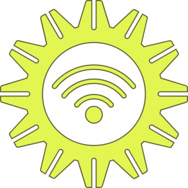 Kablosuz. Web simgesi basit illüstrasyon