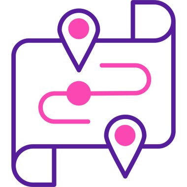 konumu simgesi harita, illüstrasyon vektör