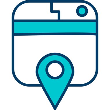 Harita işaretleyici. Web simgesi