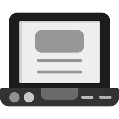 dizüstü bilgisayar beyaz arkaplanda izole edildi, vektör illüstrasyonu