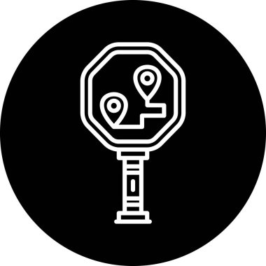 Bir harita işaretleyici simgesinin vektör illüstrasyonu