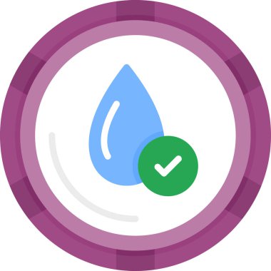 su damlası simgesi, vektör illüstrasyonu