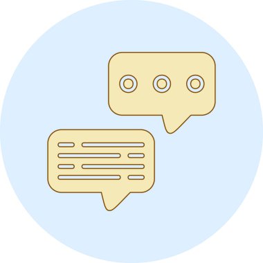 Sohbet balonu simgesinin vektör çizim