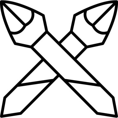 Beyaz arkaplanda izole edilmiş balta simgesi ve vektör illüstrasyonu