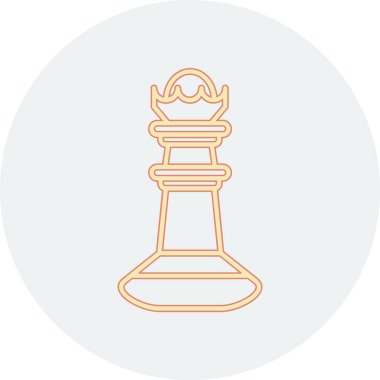 Satranç oyunu simgesi vektör illüstrasyonu