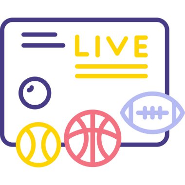 canlı futbol renk çizgisi simgesi.