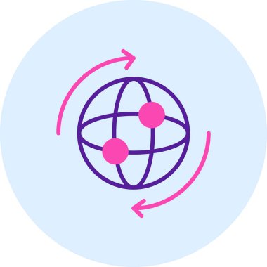 Küre. Web simgesi basit illüstrasyon