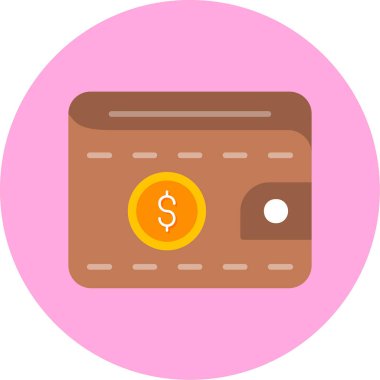 Cüzdan Düz Vektör Simgesi