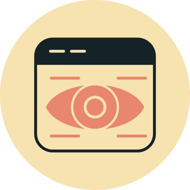 Göz. Web simgesi basit illüstrasyon