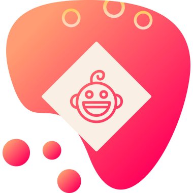 Şirin bir uzaylı simgesinin vektör çizimi