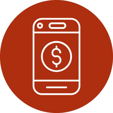 Cep telefonu simgesi, vektör illüstrasyonu