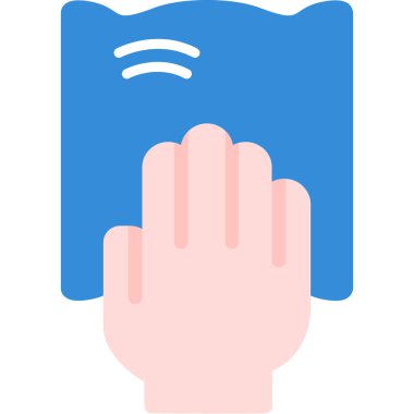 El ele tutuşan ikon vektör illüstrasyonu