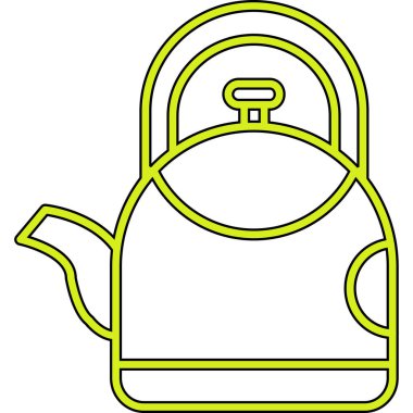 çaydanlık simgesi vektör illüstrasyonu