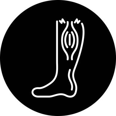 Moda biçimi izole edilmiş arkaplanda bacak simgesi