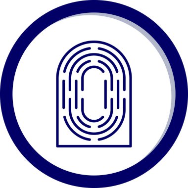 parmak izi ikonu vektör illüstrasyonu