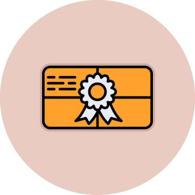 Sertifika ikonu vektör illüstrasyonu