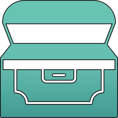 Çanta. Web simgesi basit illüstrasyon