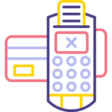 Kredi kartı ikonu. özet çizimi