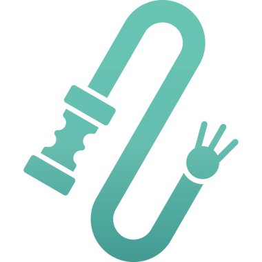 Mavi ve beyaz bir ikonun vektör illüstrasyonu