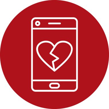 cep telefonu kalp simgesi, basit tasarım