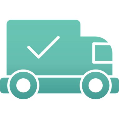 Nakliye düz vektör simgesi