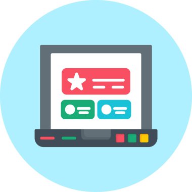 Web Tasarım düz renkli simge