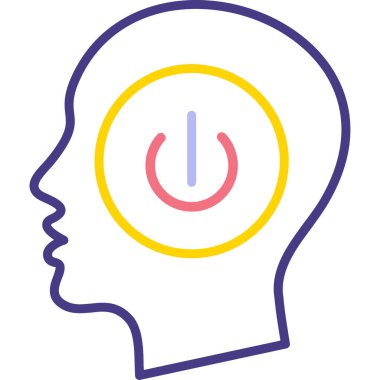 beyin ikonu vektör illüstrasyonu