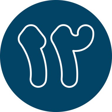 Kemik simgesinin vektör illüstrasyonu