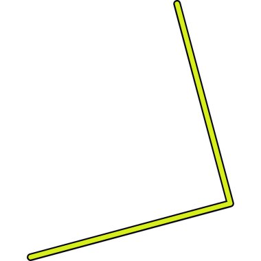 Çizgi film sarı çubuk işaretinin vektör çizimi