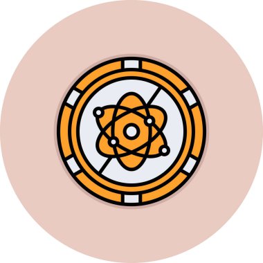 Gezegeni olan bir pusulanın vektör çizimi