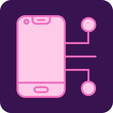 Smartphone Simgesi, vektör illüstrasyonu