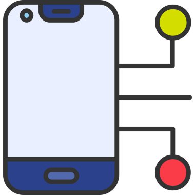 Cep telefonu. vektör illüstrasyonu