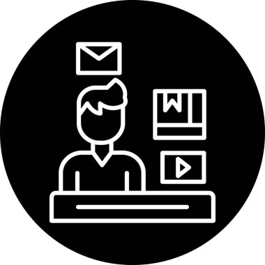 Vektör illüstrasyonu, seo modern simge