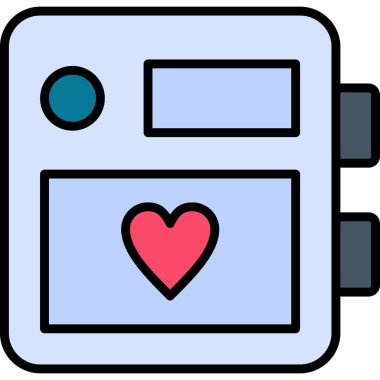 Kamera simgesi, vektör illüstrasyonu