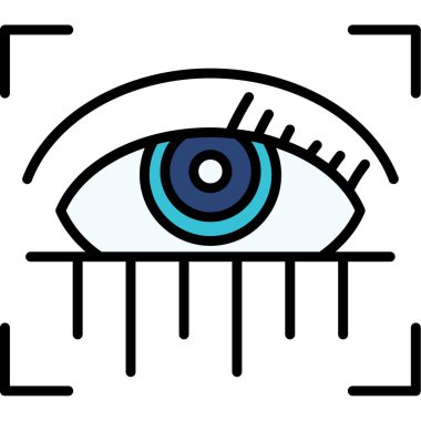 Göz simgesi. Web için göz ikonu vektör simgelerinin özet çizimi