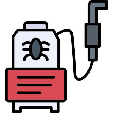 Elektrik süpürgesi simgesi, vektör illüstrasyonu