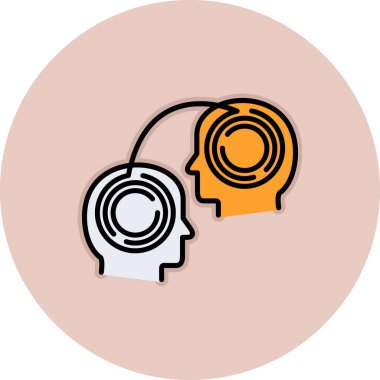 Bir insan kafası simgesinin vektör illüstrasyonu