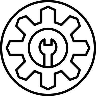 Cog simgesi, vektör çizimi